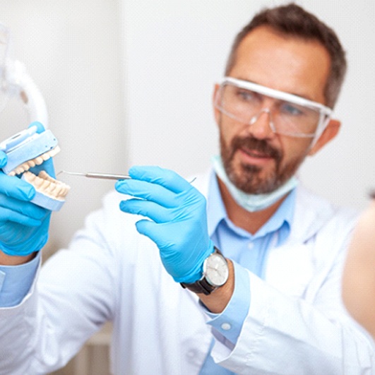 Woman receiving dental checkup in Eatontown