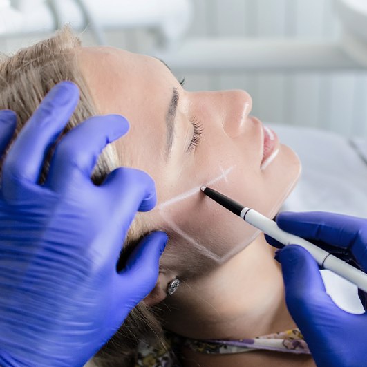 Patient receiving Botox treatment